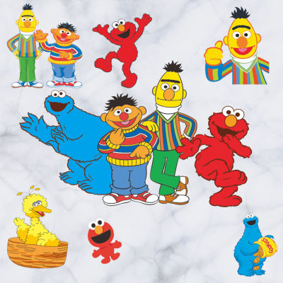 D144 Sesame Street Elmo bird Wall Art Stickers Decor Vinyl Poster Mural wallpaper removeable Custom DIY Ki bydds gift