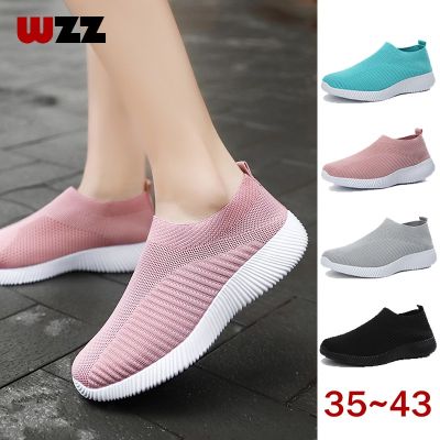 WZZ รองเท้าแฟชั่นสตรี รองเท้าวิ่ง รองเท้ากีฬา ระบายอากาศได้ ขนาด 35-43