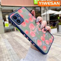 YIWESAN เคสสำหรับ iPhone 11 11 Pro 11 Pro 11 Pro Max,เคสเต็มหน้าจอมีน้ำค้างแข็งโปร่งใสกุหลาบขอบสี่เหลี่ยมแข็งรูปแบบกล้องปลอกซิลิโคนเคสนิ่มป้องกันการกระแทก