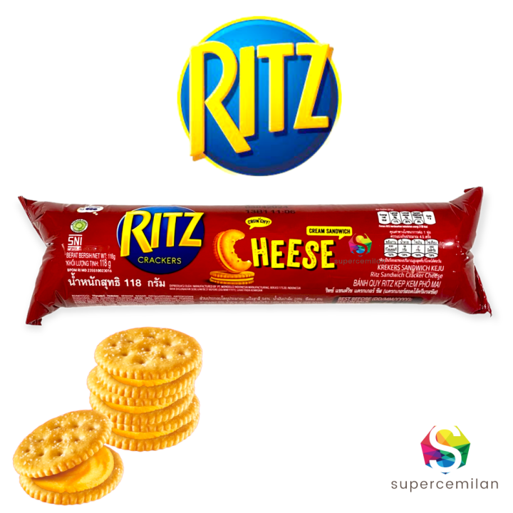 RITZ Sandwich Cracker Cheese Krekers Krim Keju Biskuit Renyah 118