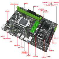 [COD] mchiniste เมนบอร์ด LGA 1155 B75รองรับ In i3i5i7 Series CPU DDR3หน่วยความจำสำนักงานพร้อมการ์ด USB3.0นั่งอยู่ USB M.2 B75-PRO