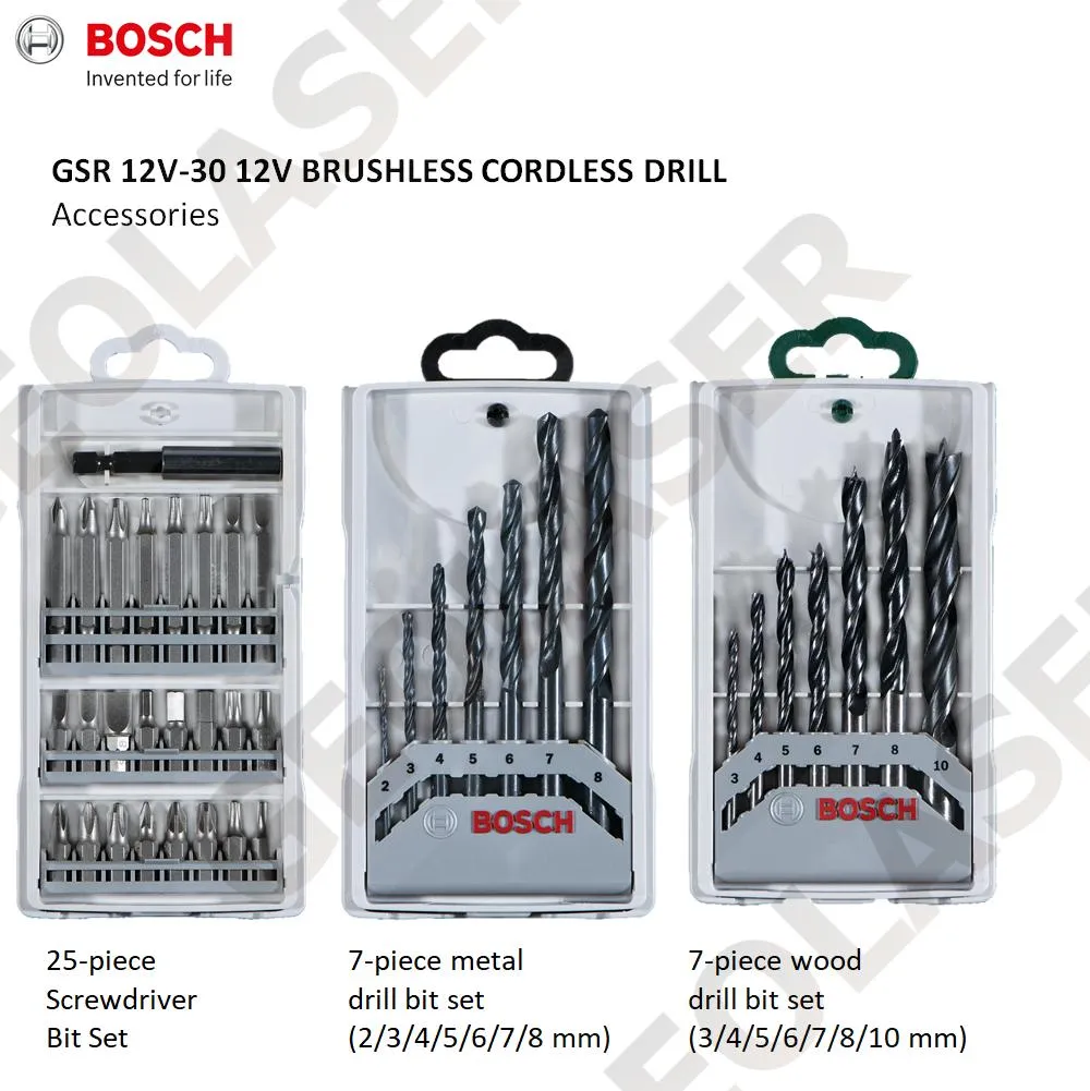 Image of Drill bit set for Bosch GSB 12V-30 drill