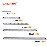 ANMINGPU 30W 90W 150WไฟLEDบาร์สปอตไลท์ออฟโรดแท่งLED 12V 24VไฟLEDทำงานสำหรับรถบรรทุกรถแทรกเตอร์เรือ4X4รถไฟเสริม