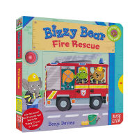 English original genuine bizzy bear fire rescue bear is busy series fire rescue childrens pulling operation toys cant tear the cardboard book childrens English Enlightenment cognition early education picture book