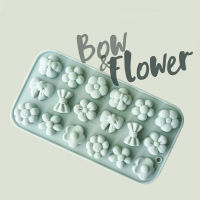 พิมพ์ซิลิโคน กัมมี่ ดอกไม้ โบว์ Bow and Flower พิมพ์ทำขนม พิมพ์วุ้น ชอคโกแลต Chocolate Gummy Silicone Mold ฟองดอง เยลลี่ พิมพ์เค้ก