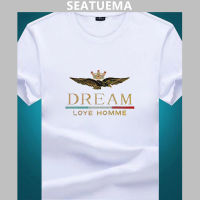 SEATUEMA เสื้อยืดกับแบรนด์แฟชั่นแขนสั้นผู้ชาย 2023 เสื้อยืดฤดูร้อนใหม่ผู้ชาย Ins เทรนด์ลำลองอเนกประสงค์ด้านบน