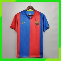 ✾♠◕ เสื้อกีฬาแขนสั้น ลายทีมชาติฟุตบอล Barcelona 06-07 ชุดเหย้า สไตล์เรโทร