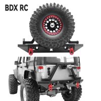 1/10 RC Crawler Car Axial SCX10 II III 90046 90047 AXI03007 TRX4 Aluminum Rear Bumper Bull Bar With Light Tire Holder  Power Points  Switches Savers