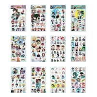 U 12 Pcs/Set Anime My Hero Academia Decorative Sticker Midoriya Izuku Diary Cartoon Characters Label Stickers