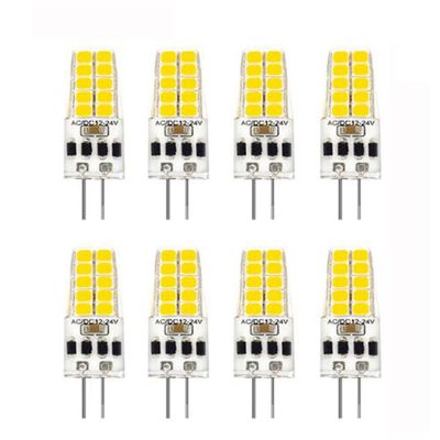 8PCS G4 LED Bulb AC/DC12V-24V 3W LED G4 Light 20LED 360 Beam Angle Light 2835SMD Replace 30W Halogen Lamp