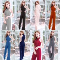 GN7177 **รบกวนสอบถามstockก่อนสั่งซื้อจ้า**  jumpsuit จั้มสูทคอปีน