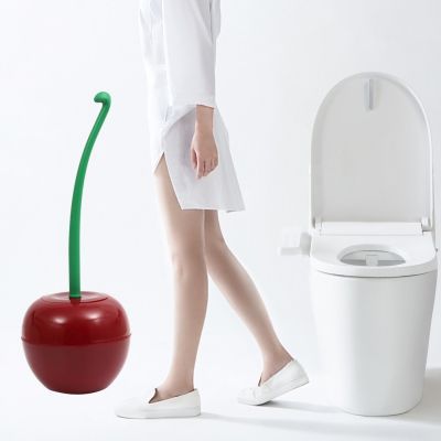Creative Lovely Cherry Shape Lavatory Brush Toilet Brush ABS Soft Brush 380x130mm Clean And Sanitary Brush Set