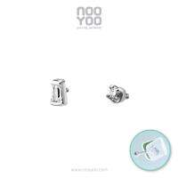 NooYoo ต่างหูสำหรับผิวแพ้ง่าย จิว Barbell Single CZ (Baguette / Round)