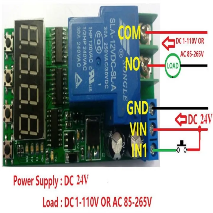 io23c01-dc-12v-24v-30a-multifunction-timer-delay-relay-module-high-power-on-off-adjustable-for-plc-motor-led-car