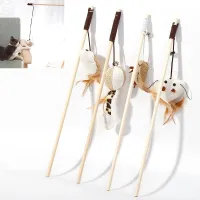 Simulation Bird Mouse Interactive Cat Toys Stick Toy For Pet Teaser Wand Kitten Playing Game Exercise Feather Toy For Cat Supply Toys