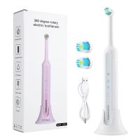 HOKDS Rotary Electric Toothbrush with Base Rechargeable Dental Automatic High Frequency Vibration Tartar Stains Remove Teeth Whitening