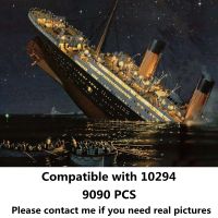 9090ชิ้น10294ภาพยนตร์ Titanic ขนาดใหญ่เรือสำราญเรือกลไฟรุ่นอิฐสำเร็จรูปของเล่น Diy สำหรับเด็กเด็กเพื่อน Gift.2023