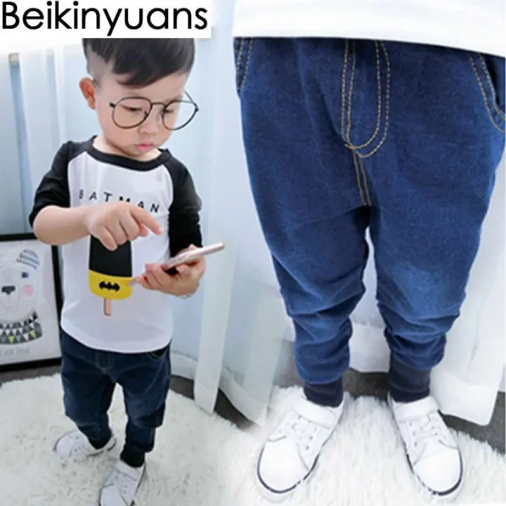 Toddler's Fashion Denim Jogger Jeans Daily outfit and Casual Attire Jogger  pants 8033 | Lazada PH