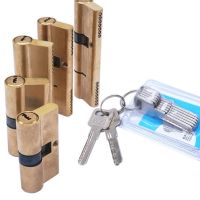 【YF】 Door Cylinder Biased Lock 65 70 80 90 115mm AB Key Anti-Theft  Entrance Brass Lengthened Core Extended Keys