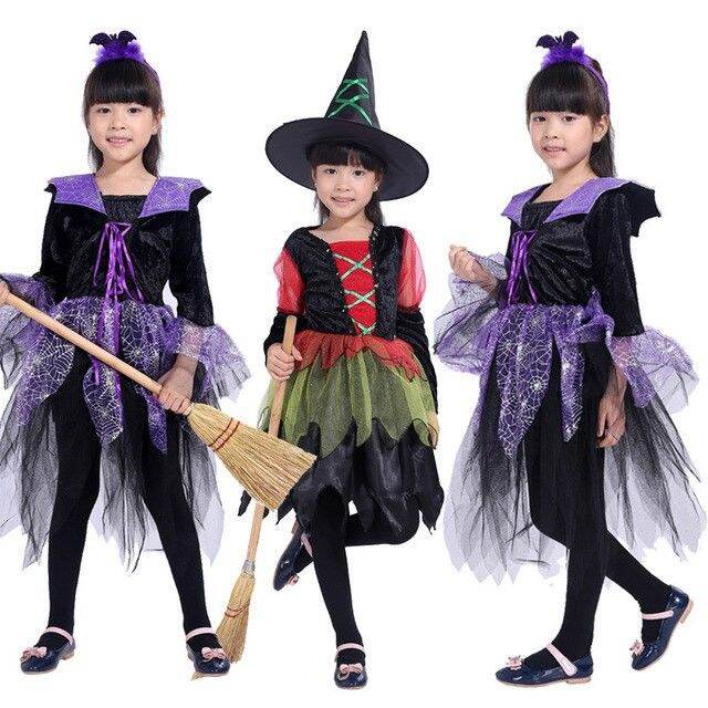 สินค้าขายดี-แฟนซีคอสตูมเดรสสีม่วงแม่มดน้อย-hada-murcielago-halloween-kid-costume-สินค้าคุณภาพสมราคา-แบบในรูปพร้อมครบเซ็ท-ช่วยเสริมสร-ชุดแฟนซี-ชุดเด็ก-การ์ตูน-fancy-kids-christmas-haloween