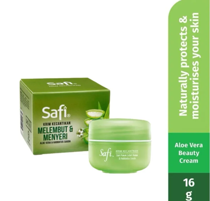 SAFI KRIM KECANTIKAN [ MELEMBUT&MENYERI ] 16G ALOE VERA & HABBATUS