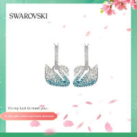 Swarovski สวารอฟสกี้ หงส์ฟ้า ICONIC SWAN นุ่มๆ โรแมนติก ของขวัญต่างหูผู้หญิง