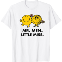 2023 NEW Cartoon MR. MEN and LITTLE MISS graphic cotton O-neck T-shirt for men TOPS