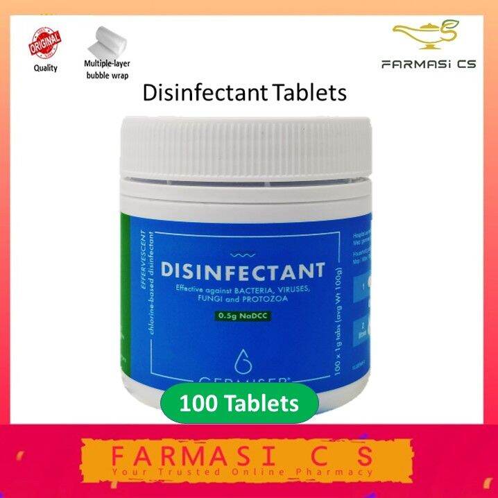 Hovid Germisep Effervescent Chlorinebased Disinfectant 0.5g x 100