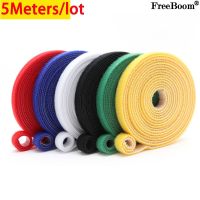 【HOT】 5 meters 10/15/20/25mm Self Adhesive Tape Reusable Cable Tie Wire Straps Tape DIY Accessories