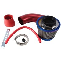 76mm High Flow Air Filter Mushroom Head Car Turbo Pipe Intake Sleeve Universal Set Red