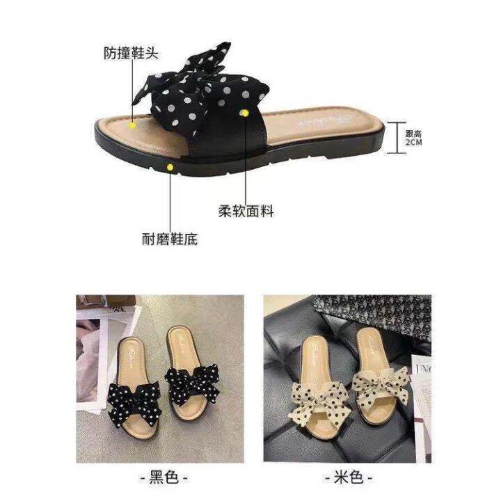 large-size-36-41-slippers-womens-bow-slippers-womens-style-wear-outside-go-out-student-dormitory-home-anti-skid