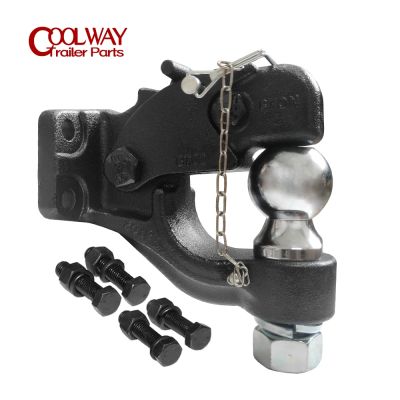 Heavy Duty Pintle Hook Combo With 2 Inch Ball Trailer Hitch Towing Capacity 8 TON RV Parts Camper Accessories Caravan Components