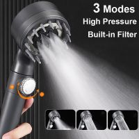 3 Modes Adjustable Shower Head High Pressure Water Saving Sprayer Nozzle Filter Massage Shower Head Bathroom Handheld Shower  by Hs2023