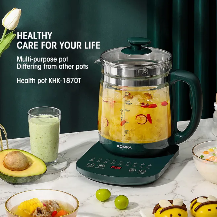 Konka 1.8L glass multifunctional automatic electric kettle health pot