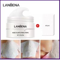 【Ready Stock】LANBENA Original Blackhead Remover Nose Mask Pore Strip Black Maskแพทช์จมูกกำจัดสิวรูขุมขนแถบหน้ากากดำ 60 ชิ้น Exfoliating รักษาสิวลึกทำความสะอาดรอยคล้ำ