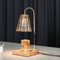 Candle Warmer Lamp 110V220V Bedroom Bedside Aroma Lamps Mood Light Glass Crystal Wood Indoor Lighting Lights