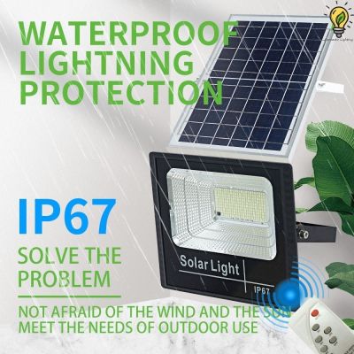 ▲ 50W 100W Outdoor LED Solar Light with Remote IP67 Waterproof Lampu Solar Outdoor Street Light Solar Garden Light