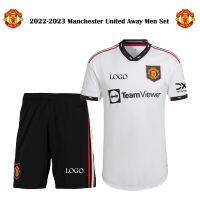 shot goods 2022 2023 Man-Utd Football Jersey Set MU Away Jersey Shorts Set Adult Mens Sports Clothing Suit