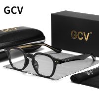 {Paopao glasses}GCV Acetate จอห์นนีเด็ปป์ผู้ชายผู้หญิงแว่นตาคอมพิวเตอร์บลูเรย์วงกลมโปร่งใสกรอบแว่นตาแว่นตาป้องกันสีน้ำเงิน2022ใหม่