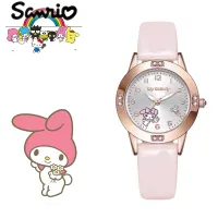 Dsj】sanrio นาฬิกาเฮลโหลคิตตี้ Kuromi Cinnamoroll นาฬิกาควอตซ์น่ารักลำลองแฟชั่นเมโลดี้ของขวัญวันเกิดสำหรับเด็กสำหรับเด็กผู้หญิง