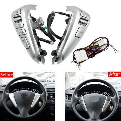 Car Steering Wheel Switch Button Cruise Control Button for TIIDA SENTRA Livina SUNNY ALMERA 25550-3DA6A