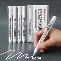 White Marker Pen Alcohol Paint Oily Waterproof Tire Painting Graffiti Pens Permanent Gel Pen for Fabric Wood Leather MarkerHighlighters  Markers