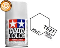 สีกระป๋องสเปรย์ สีขาวด้าน Tamiya TS-27 MATTE WHITE 100ml