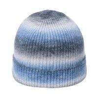 usaj61946 มasculino feminino ไล่โทนสี arco-íris Gravata Tintura chapéu Skullies gorros unisex inverno acrílico estiramento malha esporte à prova de vento quente melão boné w43