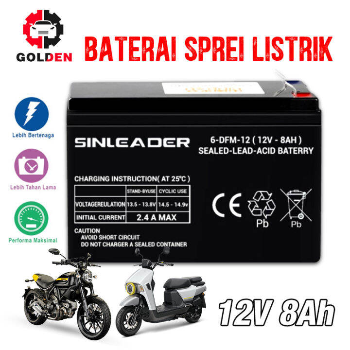 Aki Baterai Motor Mobil Listrik 12 V 8AH Aki Motor Liistrik Aki Sepeda