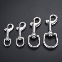 ∋✆❉ Swivel-Eye Bolt Snap Hook Marine Grade 316 Stainless Steel Rotate Oval Ring Spring Loaded 65mm 72mm 91mm 100mm Pet Leash Diving