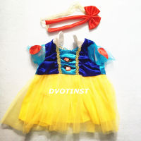 Dvotinst ทารกแรกเกิดการถ่ายภาพ Props Fotografia Princess Snow White Dress Headwear คอสเพลย์เครื่องแต่งกาย Studio ถ่ายภาพ Props