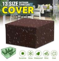 16 Sizes Brown Waterproof Outdoor Patio Garden Furniture Covers 210D Rain Snow Chair covers Sofa Table Chair Dust Proof Cover