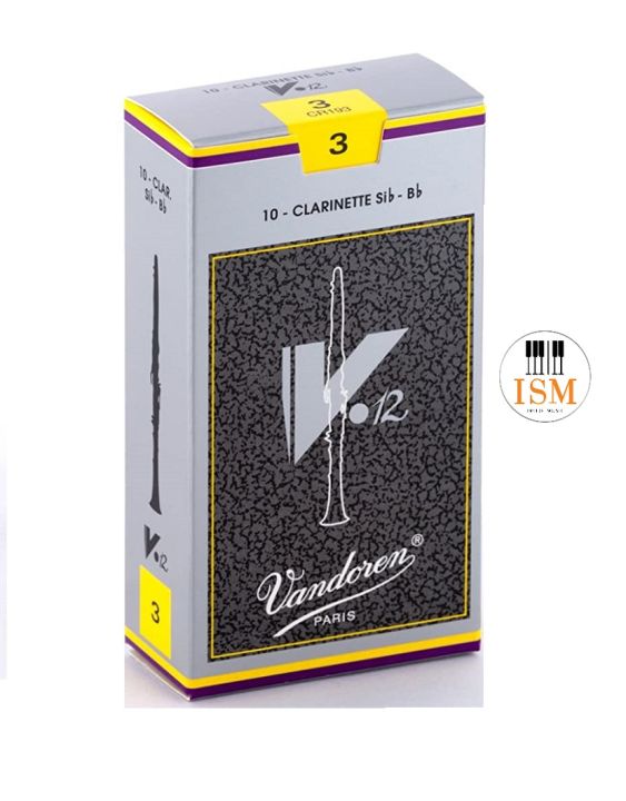 vandoren-ลิ้นบีแฟลต-คลาริเน็ต-รุ่น-v-12-กล่องเทา-no-3-bb-clarinet-v-12-no-3-กล่องละ-10-อัน