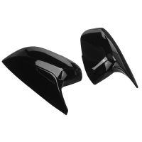 Glossy Black Horn Style Side Door Rearview Mirror Cover Trim Shells Cap for Q50 Q60 2015-2023 M3 Style